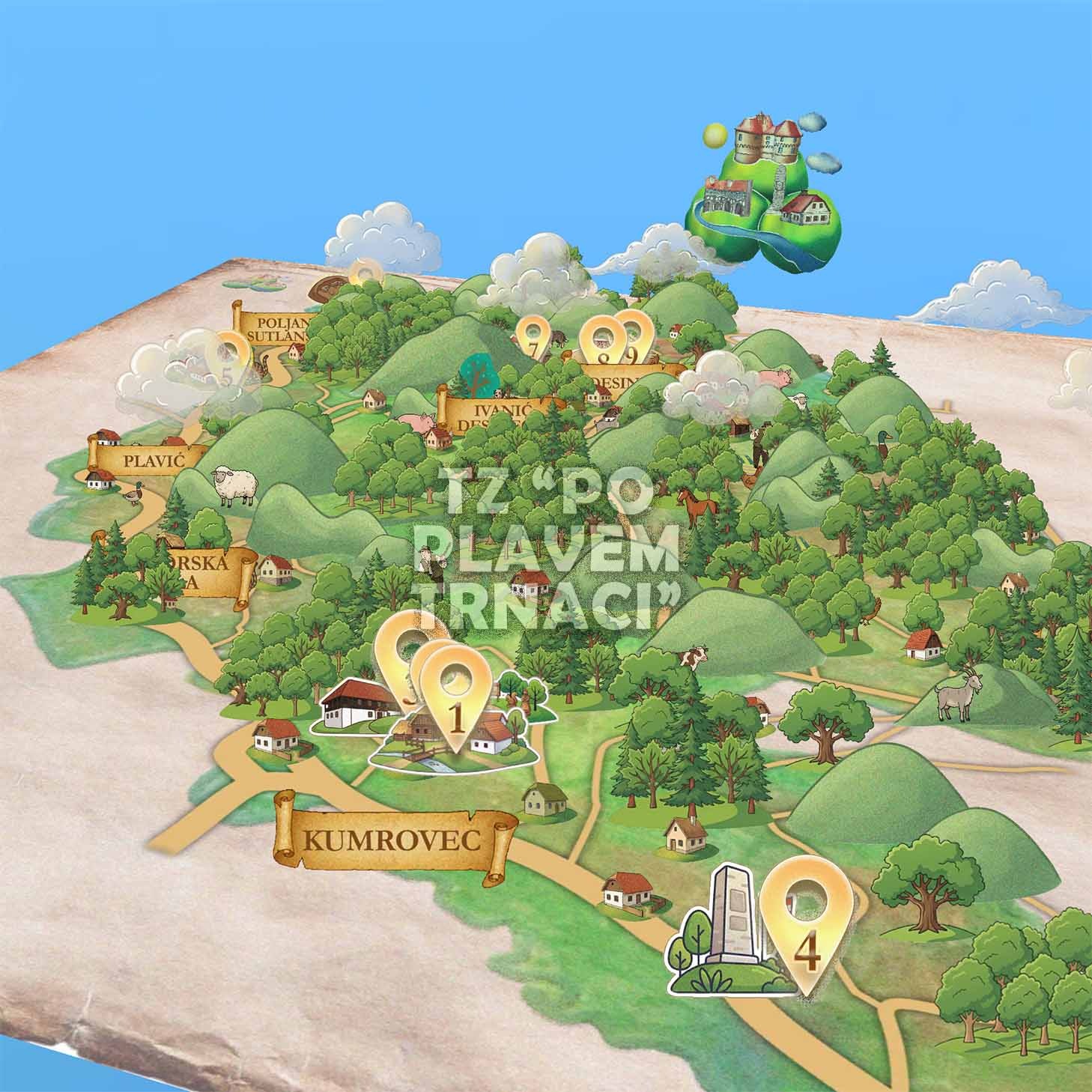 Nova interaktivna karta destinacije Po plavem trnacu